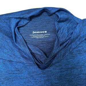Betabrand Men's Turtleneck Sweater in Rich Blue